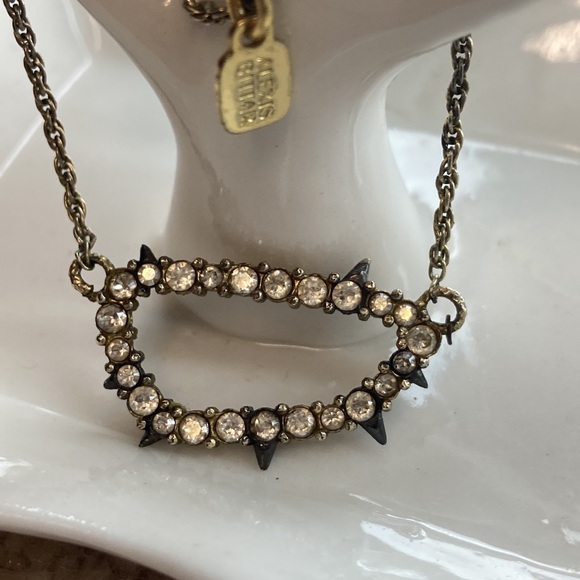 Alexis Bittar necklace, gun metal and crystals - Picture 2 of 4